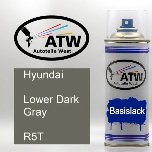 Hyundai, Lower Dark Gray, R5T: 400ml Sprühdose, von ATW Autoteile West.